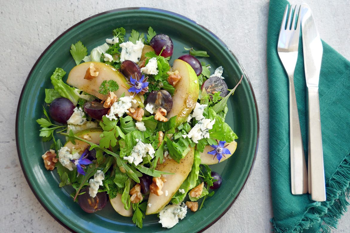 Salat med pære og roquefort - Cecilies mat